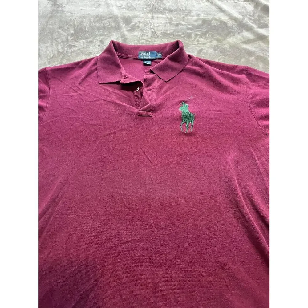 Ralph Lauren Polo Shirt Mens 3xlt XXXLT Tall Big Red Short Sleeve Large Pony‎